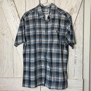 Kuhl Men's Lightweight Plaid Button Front Short Sleeve